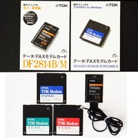 TDK データ/FAXモデムカード DF2814 カード本体/専用ケーブル/FD3枚/マニュアル2冊 V.34 28.8Kbps Data/14.4Kbps Fax STARFAX WTERM 秀TERM