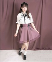 ロジータ ROJITA レースアップ裾透かしスカート （ピンク）定価\7150