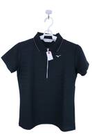 【感謝セール】【美品】MIZUNO(ミズノ) ポロシャツ 黒 レディース M ゴルフウェア 2301-0104 中古