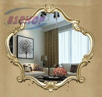 「81SHOP」高品質 綺麗 豪華 アンティーク調 壁掛け鏡 壁掛け 壁掛けミラー ウォールミラー 72.5x72.5cm 大きいサイズ