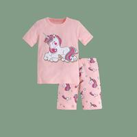 7100-140 ユニコン　パジャマ　女の子　パジャマセット(140) ピンク色