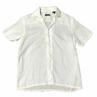 Donna Karan NewYork Linen Shirts M ダナキャラン ニューヨーク 半袖シャツ リネンシャツ 90s 00s ビンテージ アーカイブ 白 ホワイト