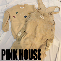 ベビーピンクハウスBABY PINK HOUSE 裏パイルスウェットトレーナーシャツ(120)コーデュロイジャンパースカート(130) オーバーオール 050111
