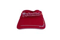【感謝セール】TaylorMade(テーラーメイド) サンバイザー 赤 メンズ フリーサイズ ゴルフ用品 2302-0230 中古