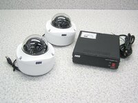 ■NSS フルHD AHD防水暗視電動バリフォーカルドーム型カメラ NSC-AHD933M-F×2台 ＋ カメラ電源 NSE301H