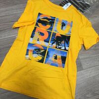 新品キッズ男の子GAPTシャツ サーフハワイビーチ柄夏軽やかコットン160ユニクロ