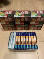 【未開封/新品】カセットテープ TDK AE 90 ノーマルポジション 11本×3セット(33本)とおまけ10本 合計43本セット カセット 当時物 