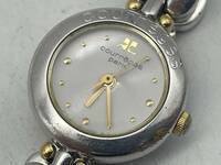 Courreges クレージュ　本物　ブレスレット型レディース腕時計　コンビ　稼働品