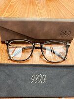 高級 999.9(フォーナインズ) メガネ 眼鏡 ウェリントン M-37 伊達めがね 16K 1403