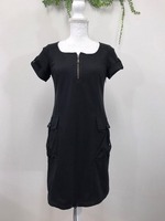 1268　レディース　【　Pinky＆Dianne　】半袖ワンピース　裾紐付き　サイズ：38　　色：ブラック