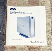 取扱説明書 ユーザーズマニュアル　ハードディスク　 LaCie　ラシー　d2　big disk extreme +　Quick Install Guide