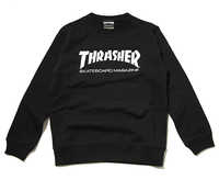 Thrasher (スラッシャー) キッズ トレーナー 子供 Mag Logo Crew Sweat Black ブラック (130) スケボー SKATE SK8 スケートボード