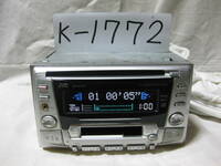 K-1772　JVC　ビクター　KW-XC570　フロント AUX　2Dサイズ　CD&カセットデッキ　故障品