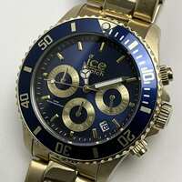 アイスウォッチ 腕時計 ice watch 017674 steel gold blue ミディアム クロノグラフ [アウトレット 箱付属品なし]