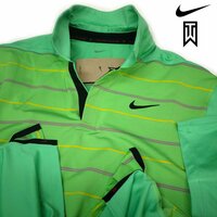 新品 ナイキ タイガーウッズ ドライフィット ストレッチ 半袖ポロシャツ(XL) グリーン NIKE Dri-Fit Tiger Woods Golf ゴルフ /ka29