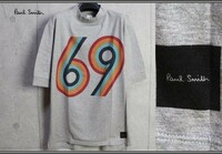 新品 ポールスミス グラフィック69プリント モックネック TシャツM灰/定価1.7万円/PAUL SMITH