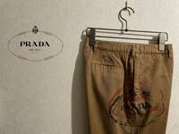 ◯ イタリア製 PRADA スタンプ ロゴ ショート パンツ / プラダ ハーフ チノ ツイル ブラウン 茶 40 Ladies Mens #Sirchive