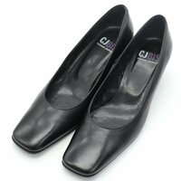 シャルル・ジョルダン プレーンパンプス スクエアトゥ 日本製 靴 フォーマル シューズ 黒 レディース 7サイズ ブラック CHARLES JOURDAN