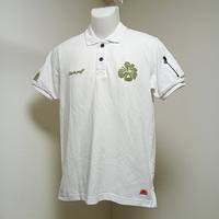 ◆エドウィンゴルフ　EDWIN GOLF　メンズ　半袖ポロシャツ　プリントデザイン　Ｍサイズ　ホワイト　白　スポーツ