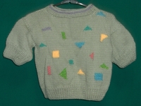 サイズ　１２０　相当　男の子　手編み　セーター　オリジナル　【子供】子供服 メンズ キッズ 男の子 小さい服