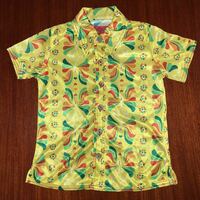 ブーフーウー　ヒッピーハッピーヤッピーブー　半袖シャツ　120㎝　中古　ポリエステル100％　黄色