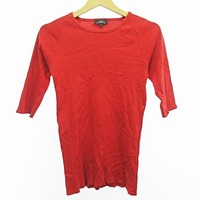 アーペーセー A.P.C. カットソー Tシャツ 5分袖 無地 赤 S 0816 ECO レディース