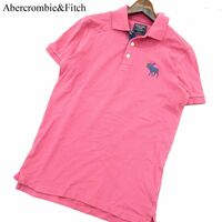 Abercrombie&Fitch アバクロンビー＆フィッチ 春夏 トナカイ刺繍★ ストレッチ 半袖 ポロシャツ Sz.S　メンズ　A3T09343_8#A