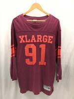 XLARGE x Champion エクストララージxチャンピオン 長袖Tシャツ レッド系 メンズ Mサイズ 23082101