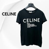 CELINE セリーヌ コットン ロゴプリント 半袖 Tシャツ レディース X237375E