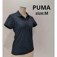 プーマ puma ポロシャツ ブラック レディース M トップス 半袖 黒 ポロ