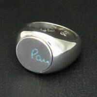 新品同様 美品 Paul Smith ポールスミス 丸型印台 リング 指輪 メンズ シルバー925 20号 14.4g