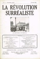 「シュルレアリスム革命」誌、第7号（1926年6月15日）●ブルトン、アルトー、レリス、タンギー、スーポー、キリコ、ピカソ、マン・レイetc.