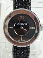 ●【9/30電池交換済】SWAROVSKI Piazza Mini Jet metal 1183491 スワロフスキー 腕時計 レディース クォーツ 黒文字盤