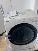 【大和市への直接引き取り歓迎】SHARP シャープ ドラム式電気洗濯乾燥機 ES-S7E-WL ホワイト系 左開き 2020年製 標準洗濯容量　7.0kg