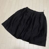 和28★ INED イネド フレアスカート デザインスカート 7 レディース ブラック