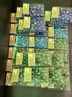 ビー玉　ガラス玉　約1500個　グリーン16個　ライトコバルト11箱　ブルー3箱　合計30箱