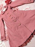 リズリサ◆ピンク◆袖◆リボン付き◆裾◆花柄◆レース◆取り外せる◆トレンチコート