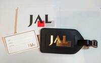 【送料無料/未使用】JAL バゲージタグ ネームタグ ブラック 金ロゴ 日本航空 希少 旧ロゴ