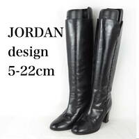 EB3496*JORDAN design*レディースロングブーツ*5-22cm*黒