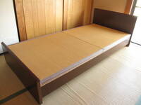 寝具　フランスベッド　畳ベッド　木製　シングル　ダークブラウン　畳は畳屋さんに別途注文　ベッド　シングルベッド