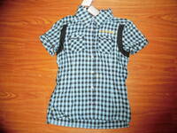 新品★リズリサ LIZ LISA doll★黒水色チェックの半袖シャツとグレーのタンクトップ、6195円★0 