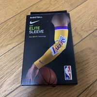 L/XL新品未使用品NIKE NBA Shooting Sleeveナイキプロバスケットロサンゼルスレイカーズコービーブライアントチームロゴアームスリーブ片腕