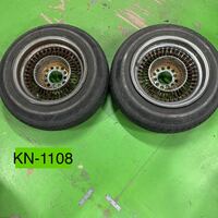KN-1108 激安 クルマパーツ ホイール タイヤ MRX PLUS P155-80R13 13インチ 2本セット 鉄 ワイヤーホイール 現状品