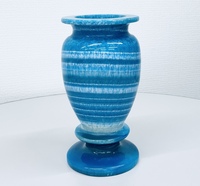 青瑪瑙 花瓶　ブルー メノウ フラワーベース　オブジェ