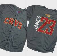 NBA レブロン ジェームズ Majestic ベースボールシャツ ユニフォーム ボーイズ キッズ CAVS キャバリアーズ