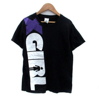エックスガール x-girl Tシャツ カットソー クルーネック 半袖 ロゴプリント オーバーサイズ 2 黒 ブラック /HO5 レディース