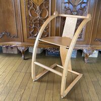 ヴィンテージ 天童木工 Tendo ティティ　デザイナー 佐々木敏光　木製 ウッド ハイチェア 子供 椅子 イス　ナチュラル ビンテージ 家具