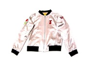 Jocomomola ホコモモラ 刺繍デザインのシルクスカジャン ブルゾン ジャケット