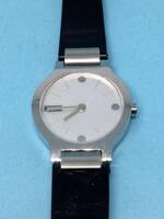 (A12)スイス(*'▽')SWISS・バリー・BALLY（電池交換済み）シルバー・レディス腕時計USED（送料全国一律185円）素敵な高級時計です。