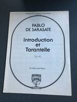 ◆◇ピアノ＆ヴァイオリン・楽譜/サラサーテ 「序奏とタランテラ op. 43」 Introduction et Tarantelle, op. 43 【CARL FISCHER】◇◆